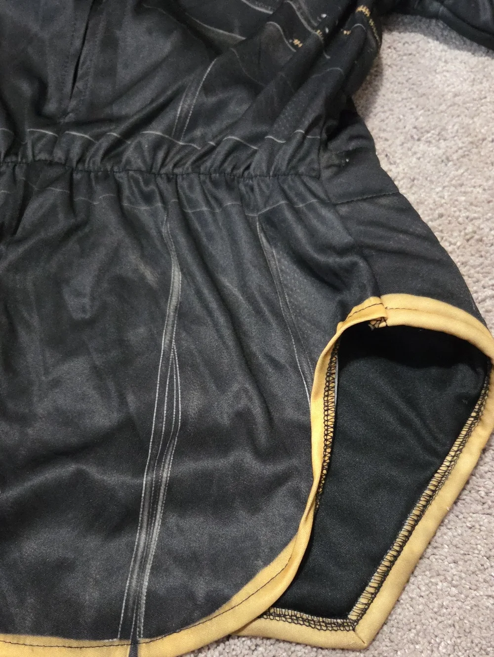 Marvel Avengers Endgame Hawkeye Ronin Black Hooded Utility Jacket with Gold Trim